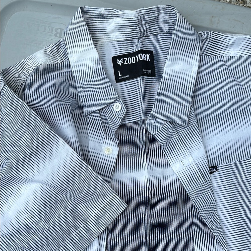 Zoo York Black and White Striped Shirt